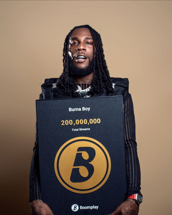 Burna Boy Has Reached a New Milestone on the Streaming Platform&nbsp;Boomplay